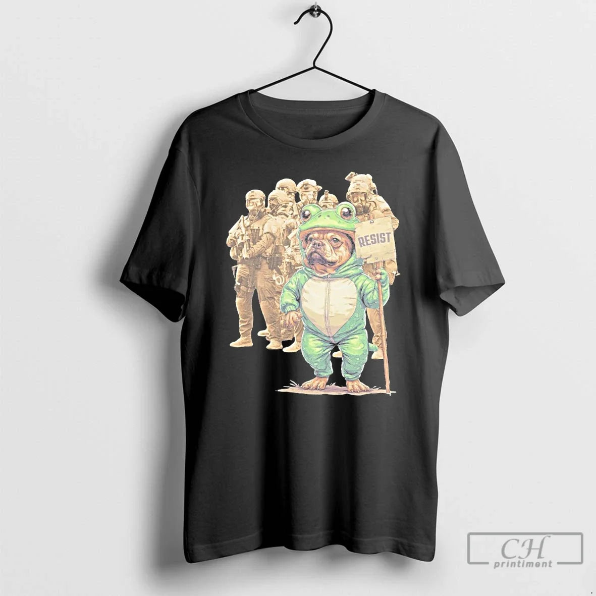 Classic Resist Anti Ice Protest Dog T Shirts