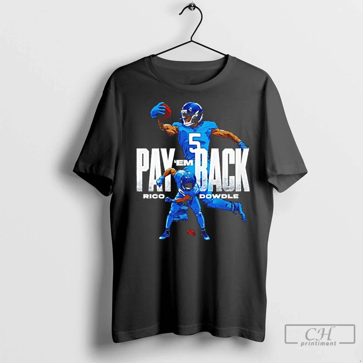 Classic Rico Dowdle Pay Em Back Carolina Panthers Football