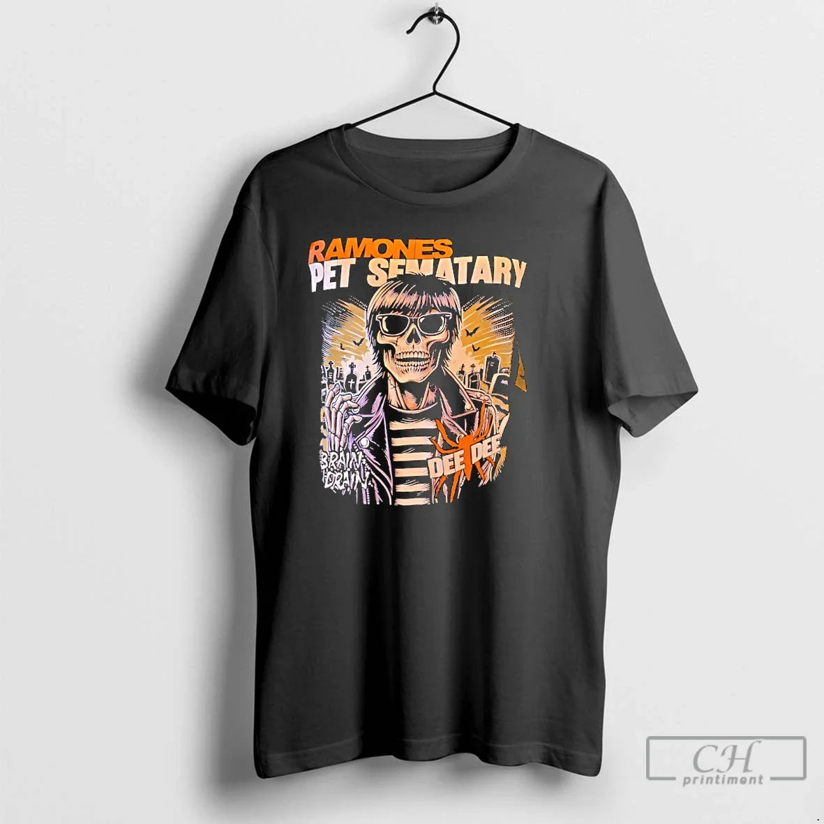 Classic Skeleton Ramones Pet Sematary T Shirts