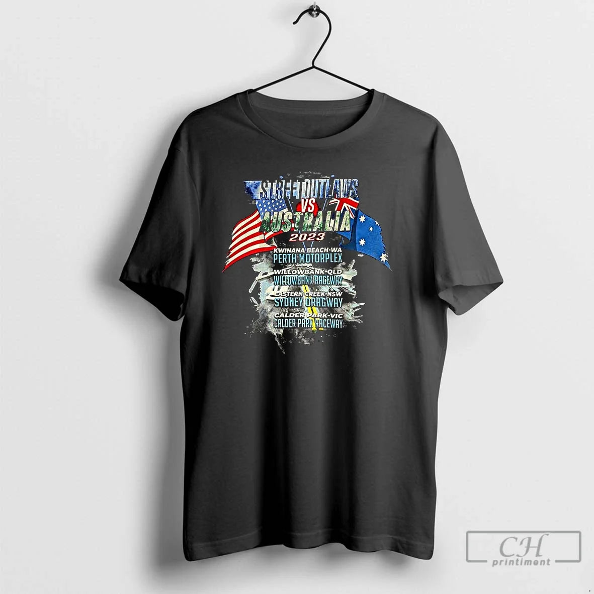 Classic Street Outlaws Usa Vs Australia Flag T Shirts
