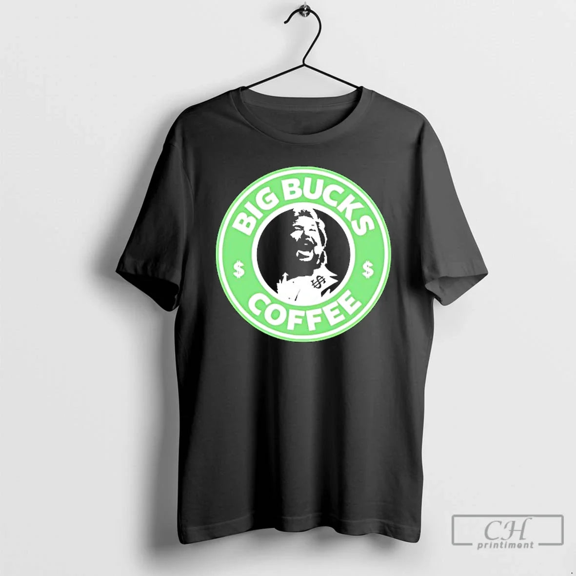 Classic Ted Dibiase Big Bucks Coffee Style Starbuck Coffee Logo Parody T Shirts