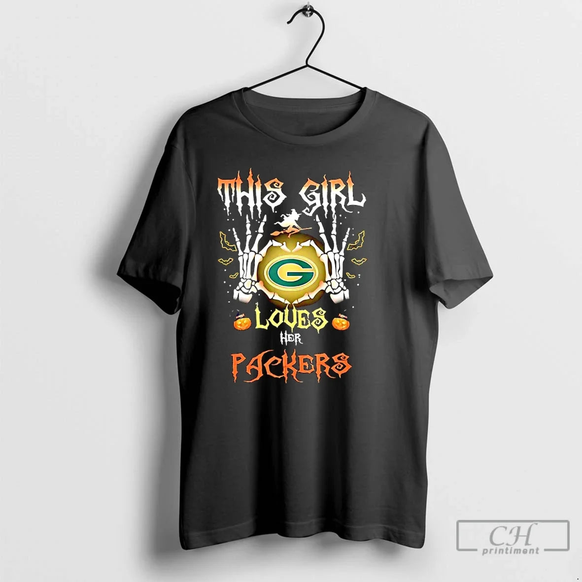 Classic This Girl Loves Her Green Bay Packer Halloween T Shirts