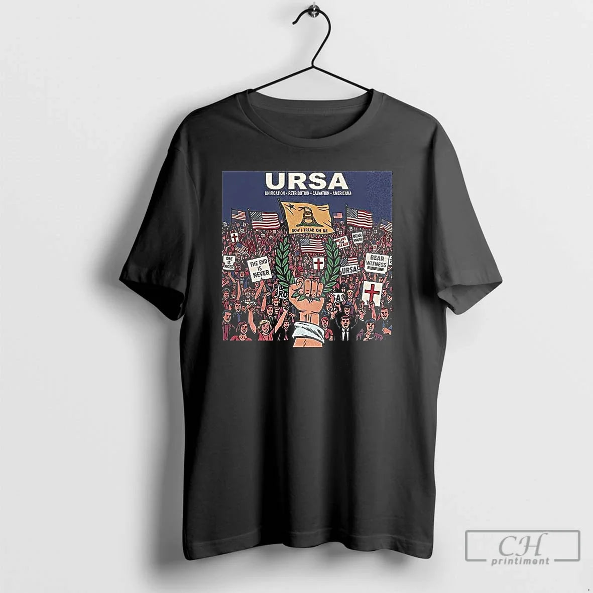 Classic Unification Retribution Salvation Americana Dont Tread On Me The End Is Never T Shirts