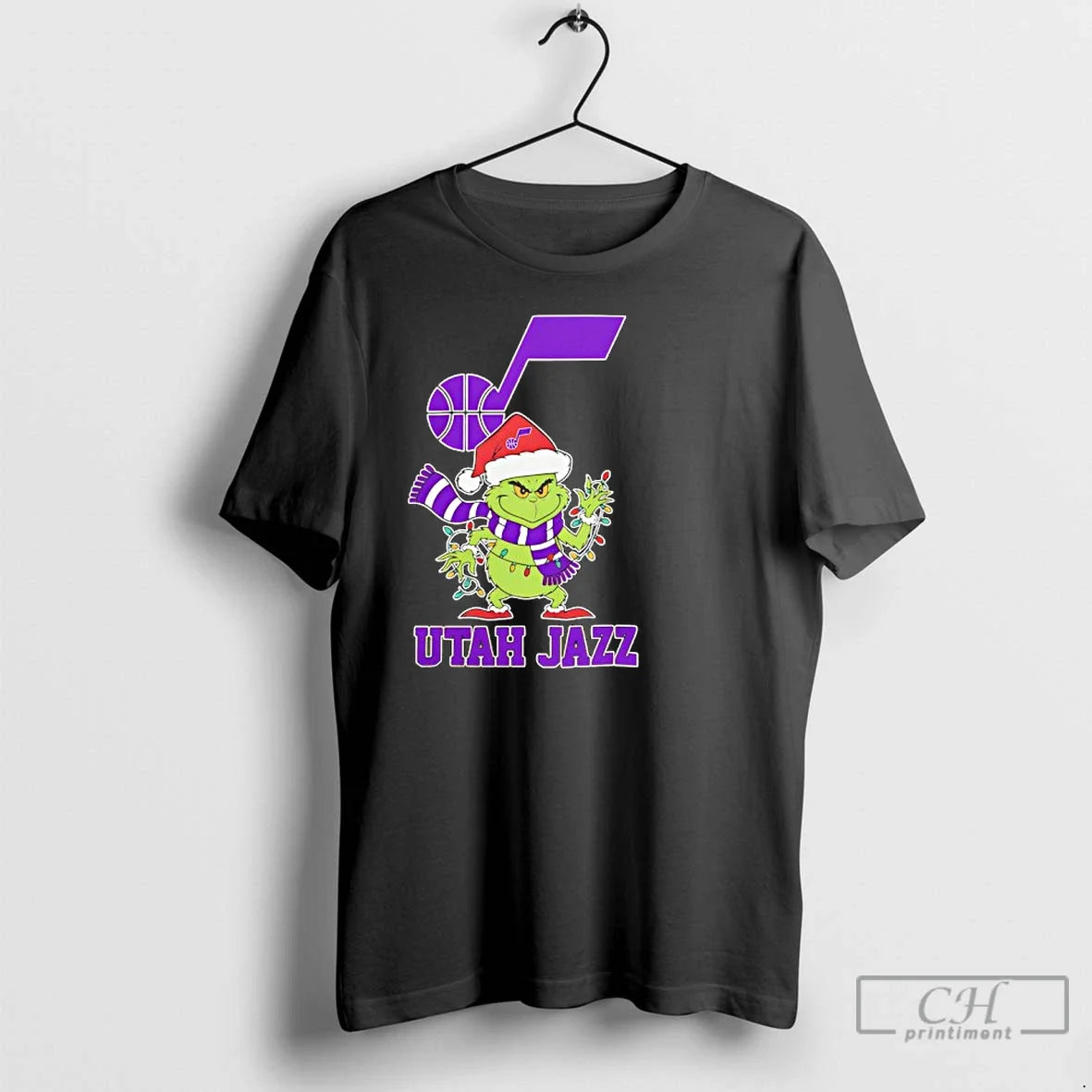 Classic Utah Jazz Christmas Grinch Santa Holiday T Shirts