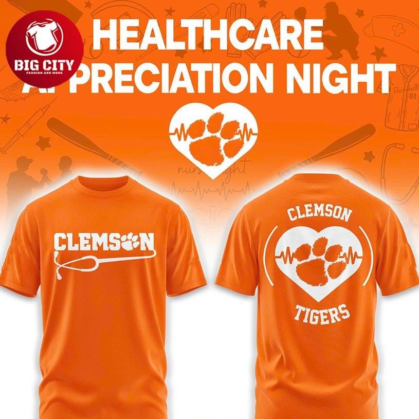 Clemson Tigers 2026 Healthcare Appreciation Night NCAA Two Sided Shirt Unisex