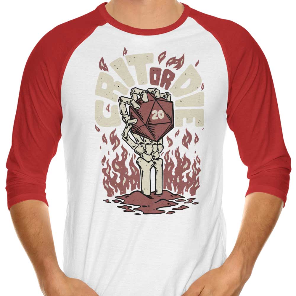 Crit or Die - 3/4 Sleeve Raglan