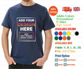 Custom Printed Personalised Tee Shirt with Your Text Image Logo Unisex Unisex
