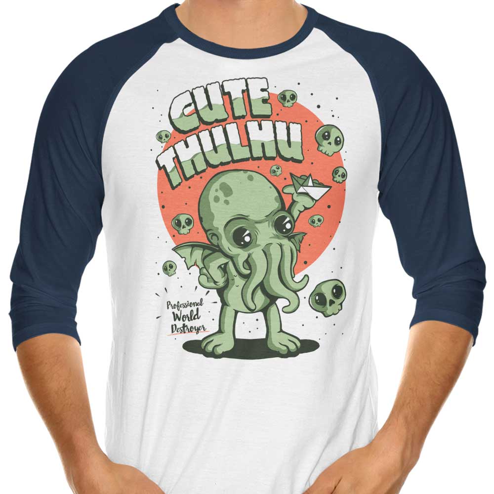 Cute-thulhu - 3/4 Sleeve Raglan