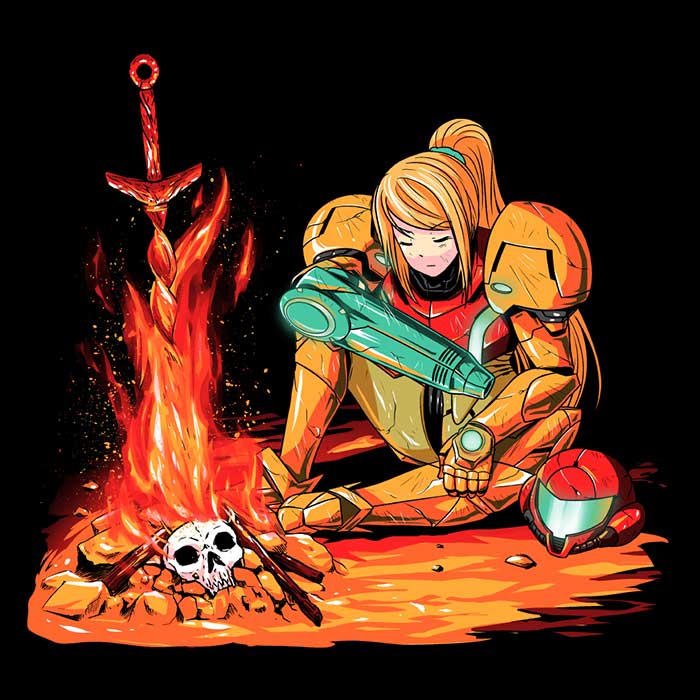 Dark Samus - 3/4 Sleeve Raglan