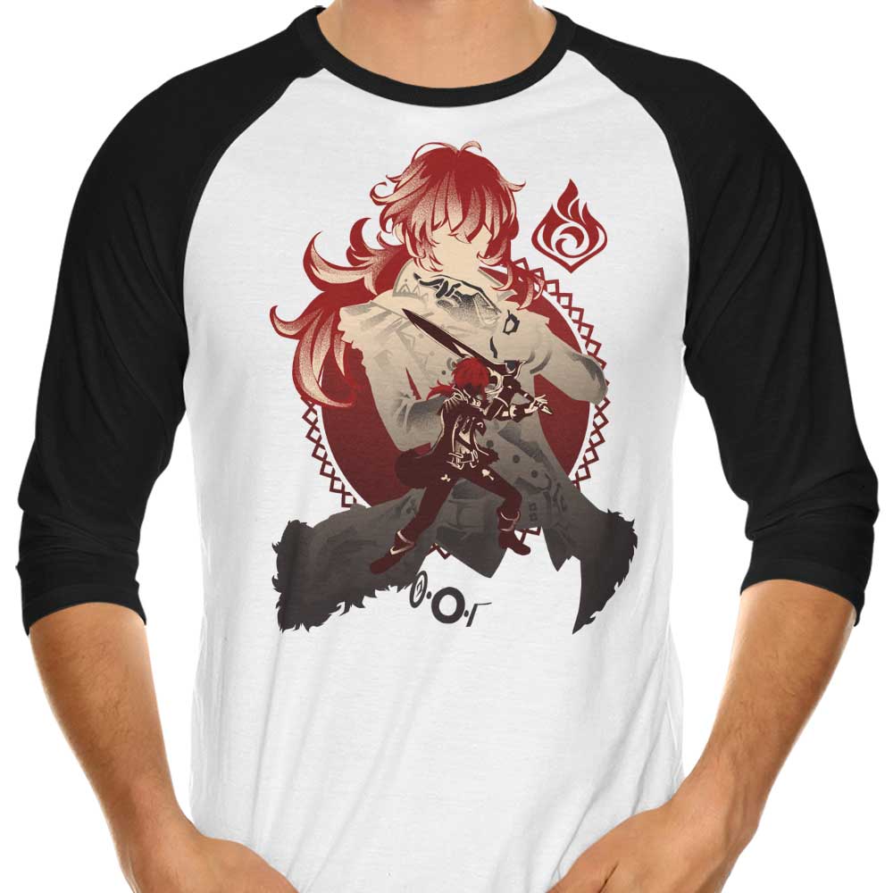 Dark Side of Dawn Diluc - 3/4 Sleeve Raglan