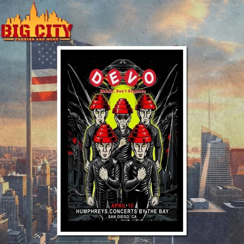 Devo In San Diego CA On Apr 15 2026 Poster Unisex
