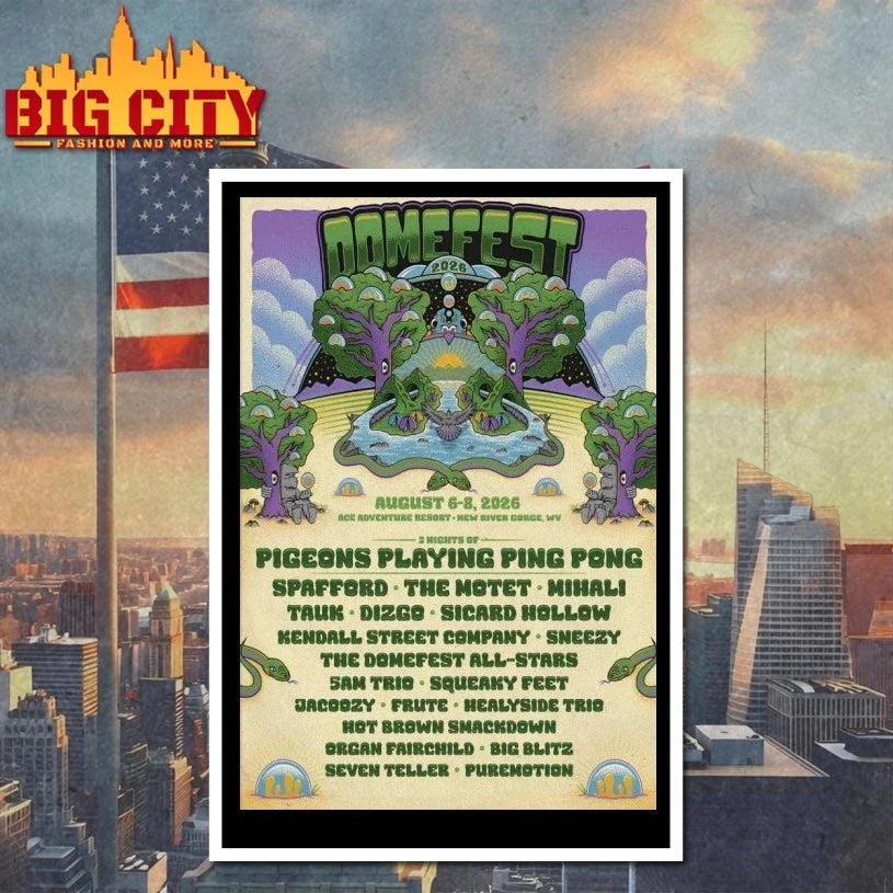 Domefest Aug 6-8 2026 In New Gorge WV Poster Unisex