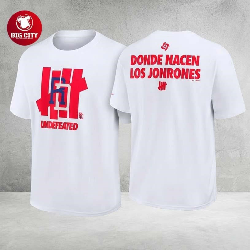 Dominican Republic Baseball Team 2026 World Baseball Complex Undefeated Two Sided Shirt Unisex