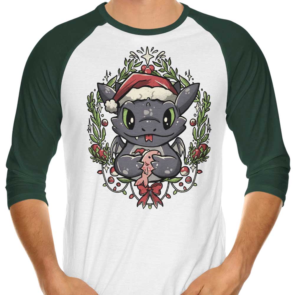 Dragon Christmas - 3/4 Sleeve Raglan