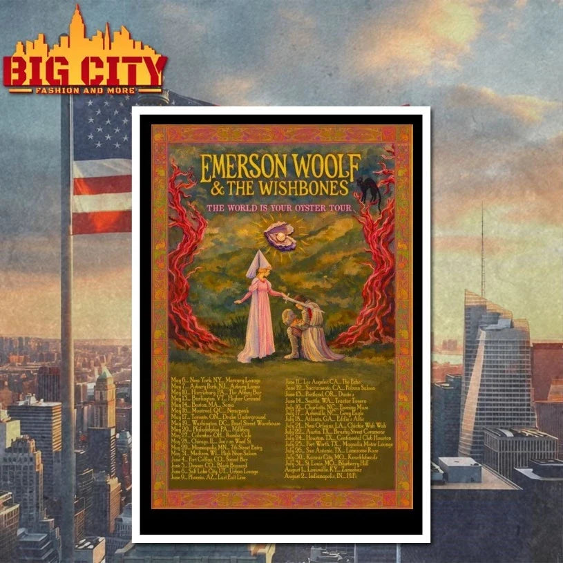 Emerson Woolf And The Wishbones The World Is Your Oyster 2026 Shows Poster Unisex
