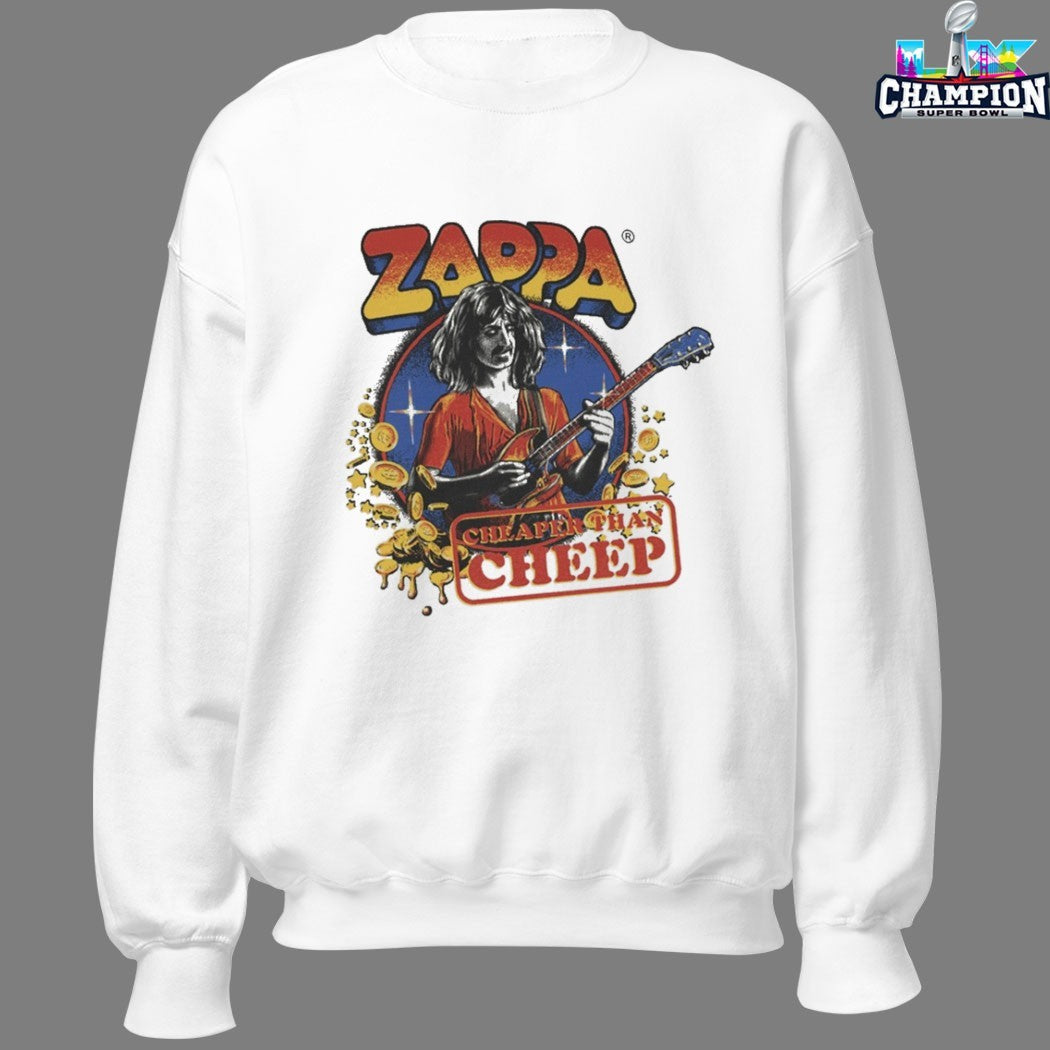 Frank Zappa Cheaper Than Cheep Guitar T-shirts