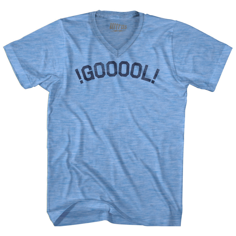 !GOOOOL! Soccer Adult Tri-Blend V-neck Style001