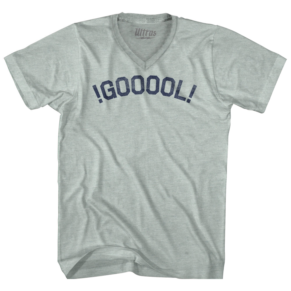 !GOOOOL! Soccer Adult Tri-Blend V-neck Style002