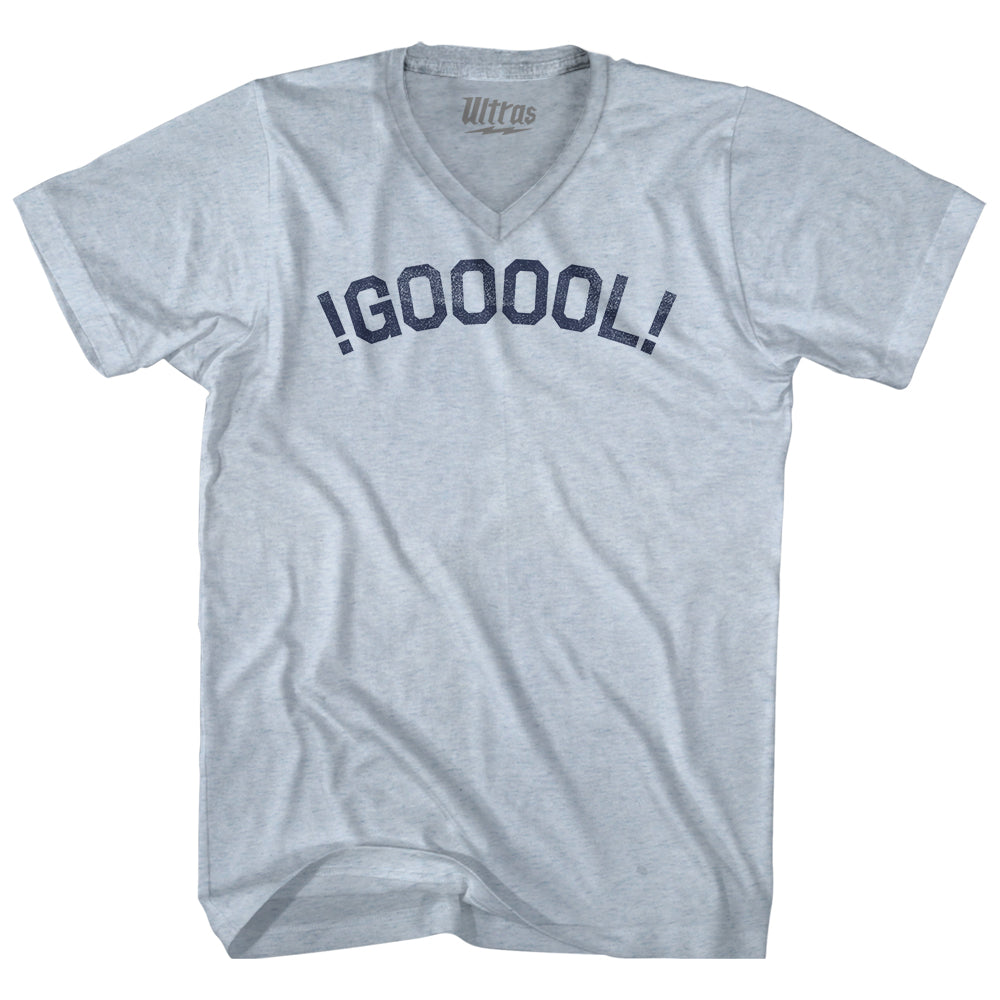 !GOOOOL! Soccer Adult Tri-Blend V-neck Style004