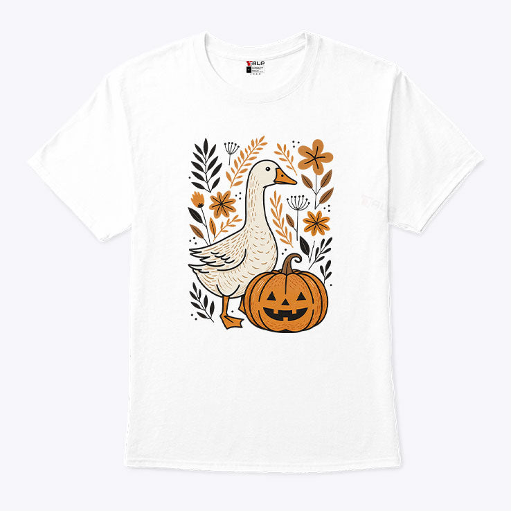 Halloween Goose Floral Goose Fall Shirt