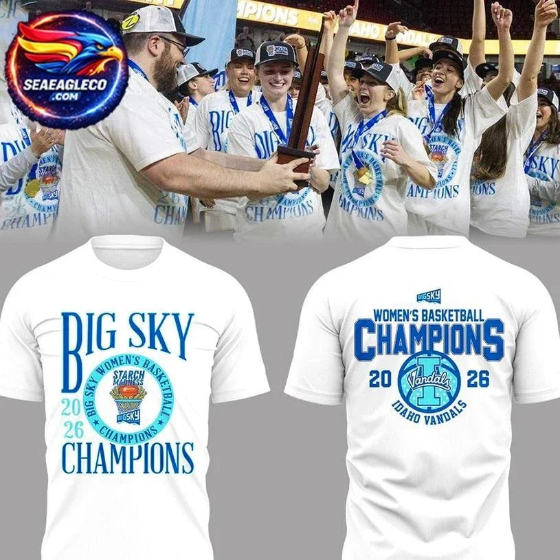 Idaho Vandals Big Sky WBB Champions 2026 Two Sided Shirt Unisex