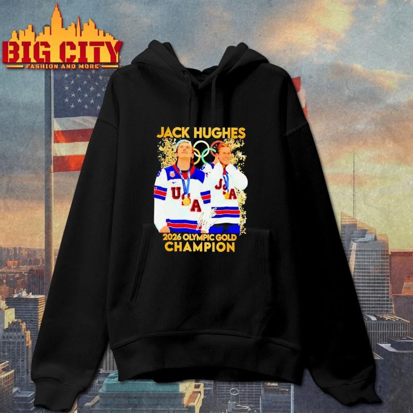 Jack Hughes Hero USA Men’s Olympic Hockey Olympic 2026 Gold Shirt Unisex