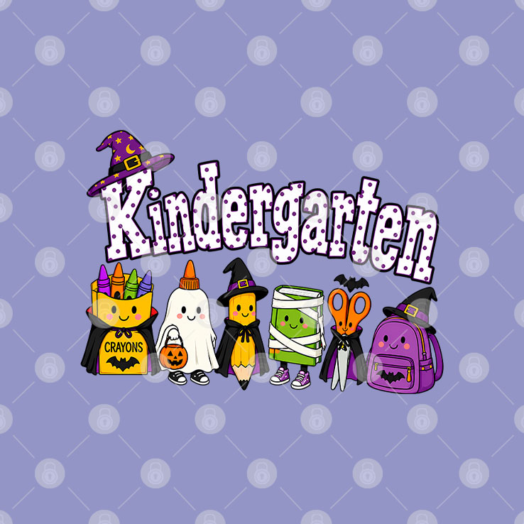Kindergarten Halloween Spooky School Supplies T Shirt