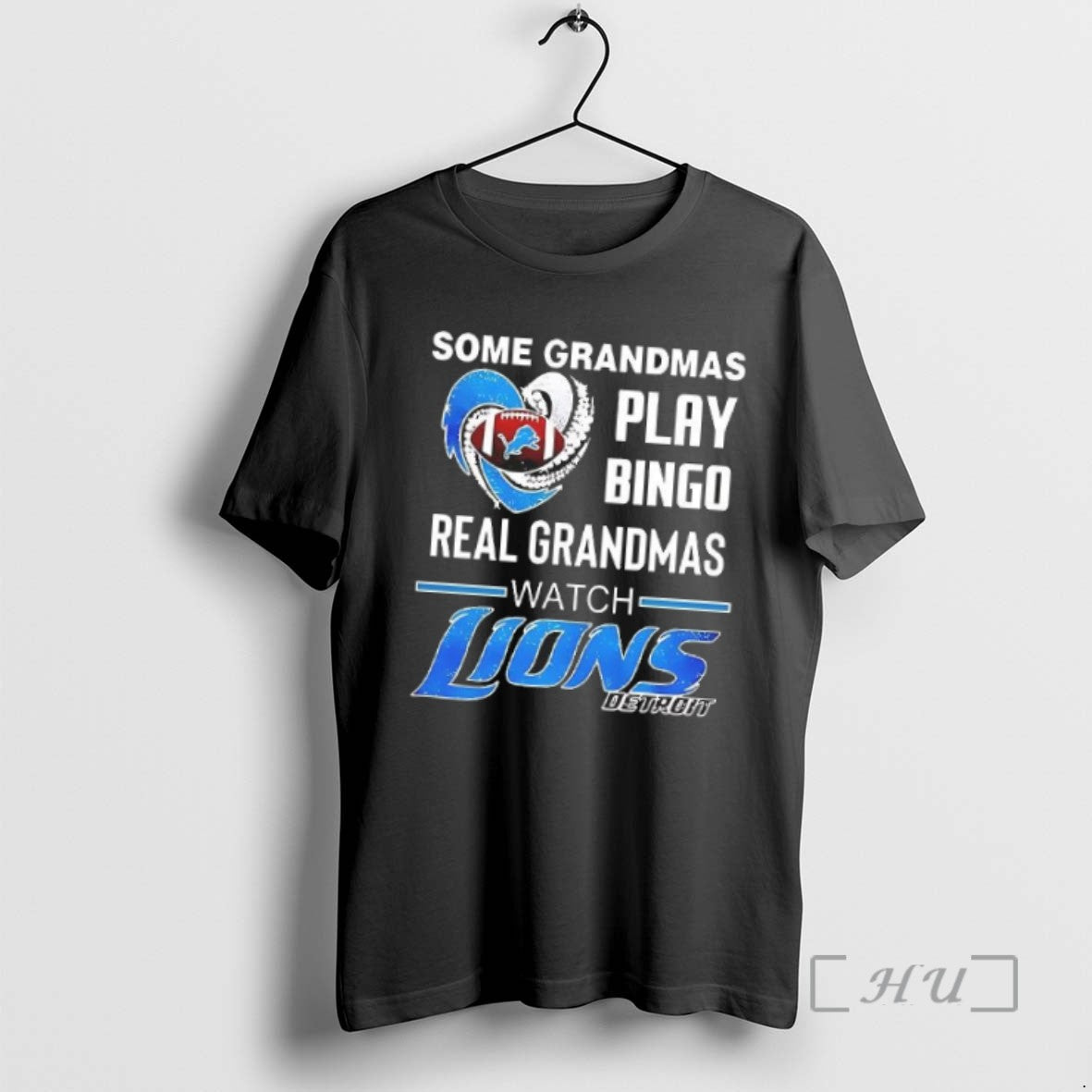 Limited Edition Awesome Some Grandmas Play Bingo Real Grandmas Watch Detroit Lions Football T Shirts