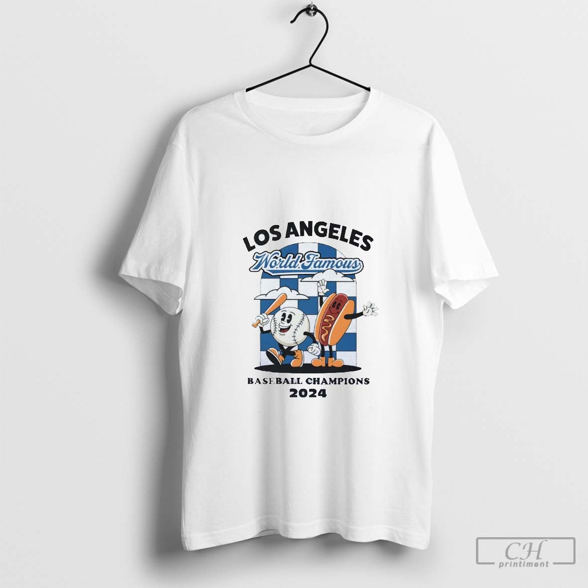Los Angeles Dodgers World Famous Baseball Champions 2024 Hotdog