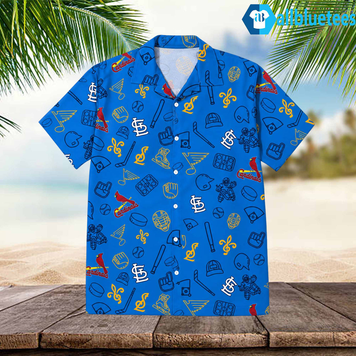 Louis Blues Cardinal Night Hawaiian Shirt