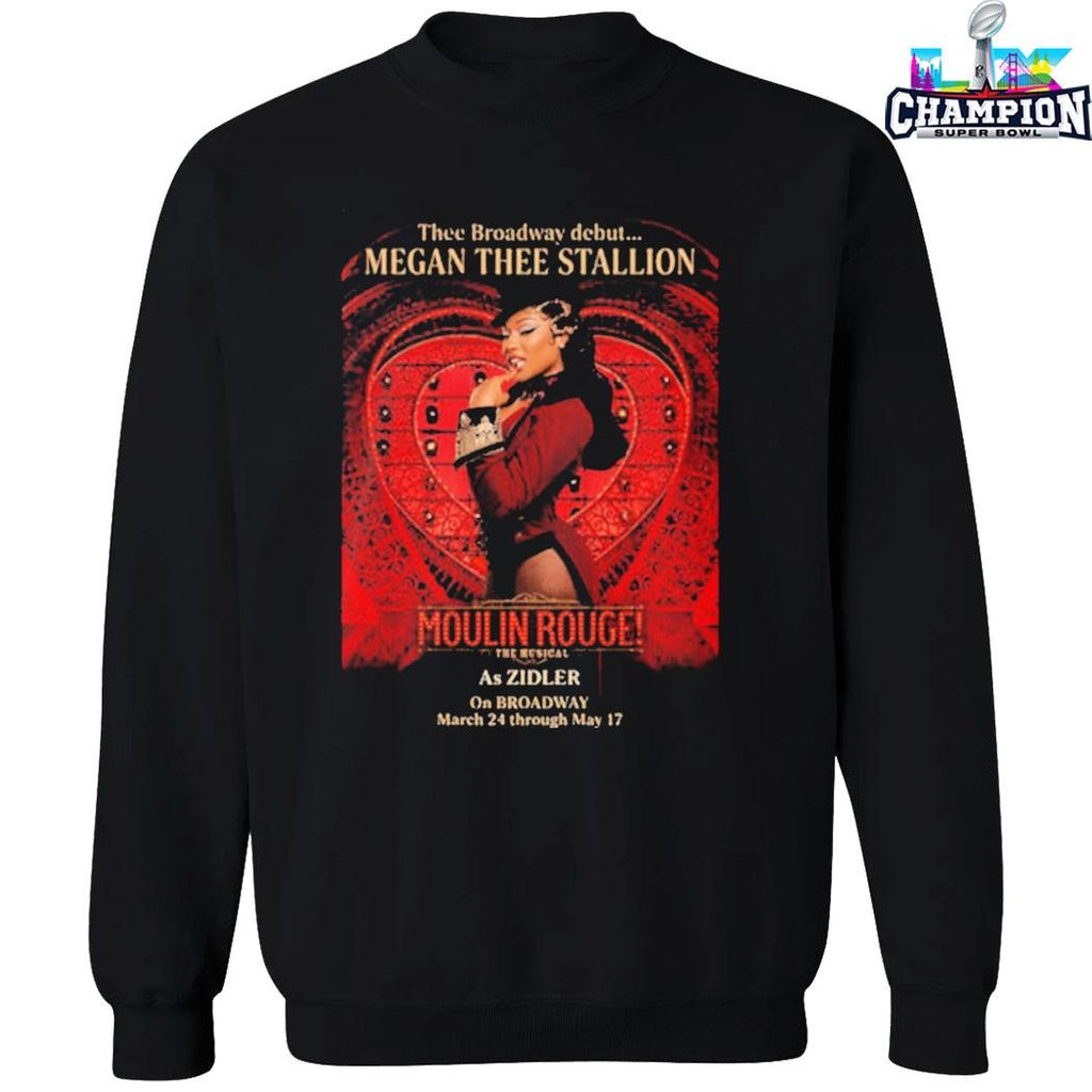 Megan Thee Stallion Thee Broadway Debut As Zidler In Moulin Rouge The Musical On Broadway March 24 2026 Shirt