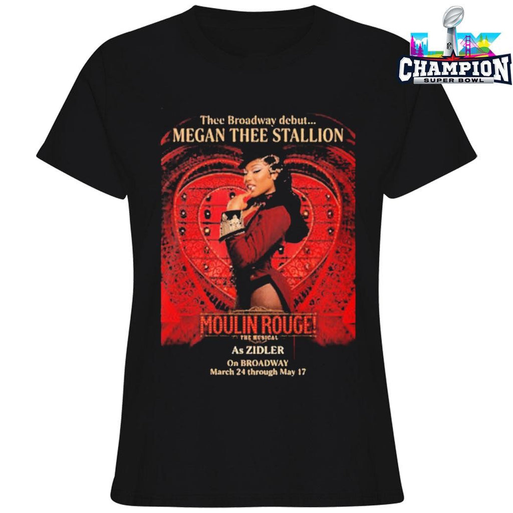 Megan Thee Stallion Thee Broadway Debut As Zidler In Moulin Rouge The Musical On Broadway March 24 2026 Shirt