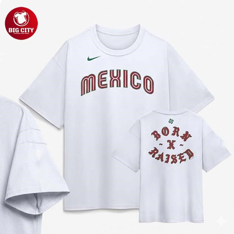 Mexico Born And Raised 2026 World Baseball Complex Two Sided Shirt Unisex