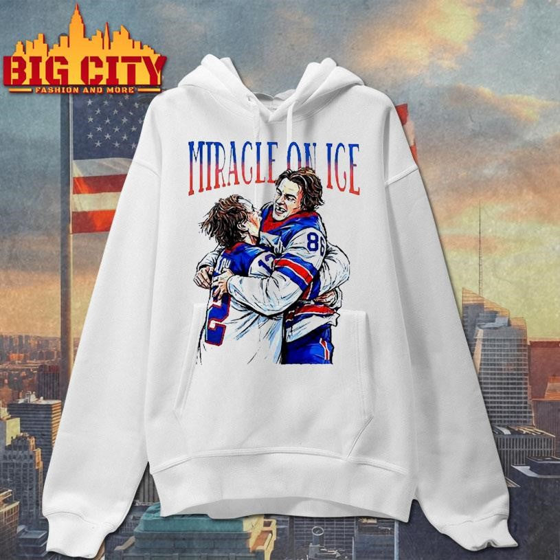 Miracle on ICE Jack Hughes hug Quinn Hughes USA Olympic Gold Medal hockey Shirt Unisex