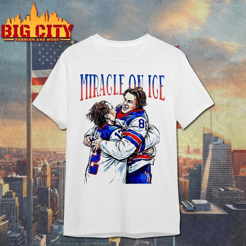 Miracle on ICE Jack Hughes hug Quinn Hughes USA Olympic Gold Medal hockey Shirt Unisex