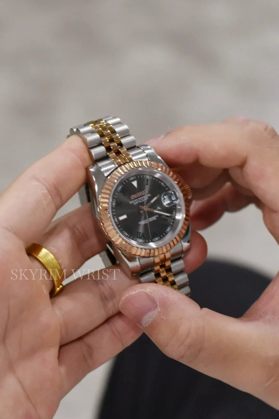 Mod Datejust Wimbledon Two-Tone Rose Gold Gray