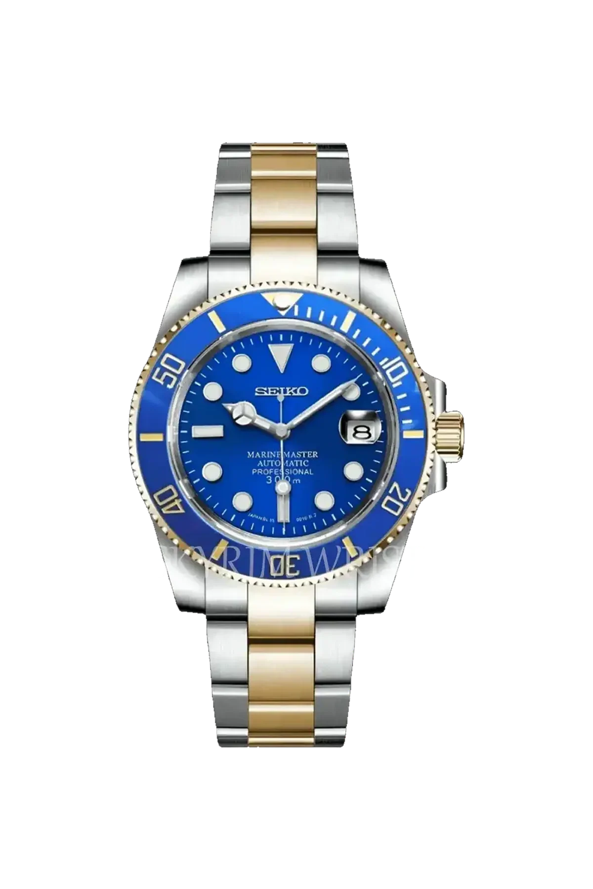 Mod Submariner Two-Tone Gold Blue