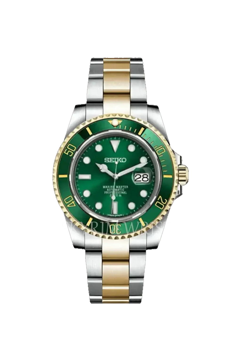 Mod Submariner Two-Tone Gold Green