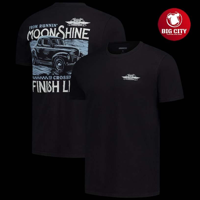 NASCAR Checkered Flag Sports Moonshine Finish Line Two Sided Shirt Unisex