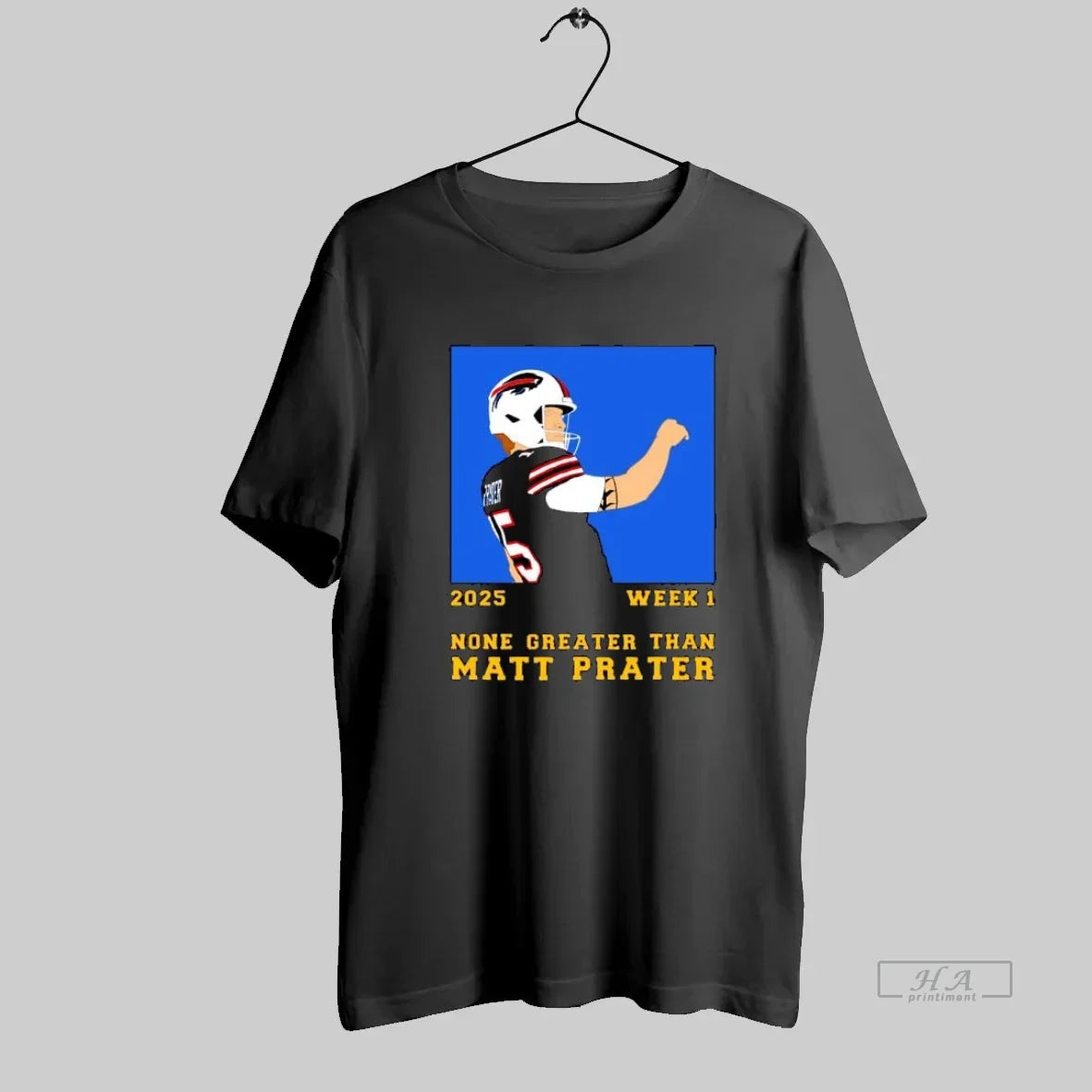 Official 2025 Week 1 None Greater Than Matt Prater Football Player Graphic