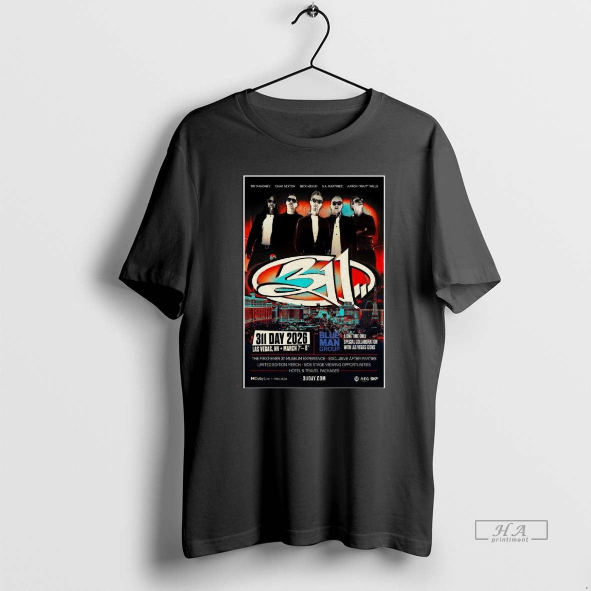 Official 311 Las Vegas Nv March 7 8 2026 Blue Man Group