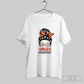 Official 49ers Mama Messy Bun Winking Eye San Francisco Football Fan Posters White