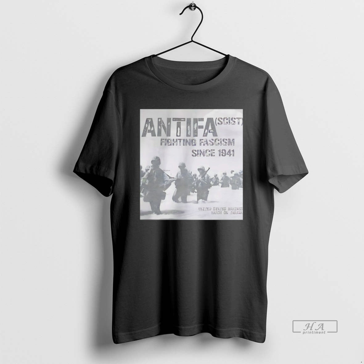 Official Antifa Scist Fighting Fascism Since 1941 United States Marines March On Tarawa