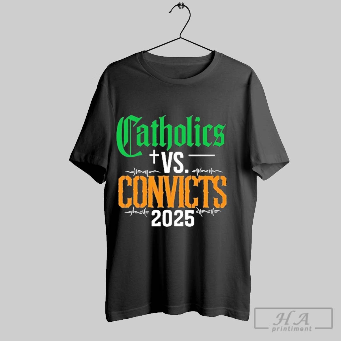 Official Catholics Vs Convicts 2025 Rivalry Game T