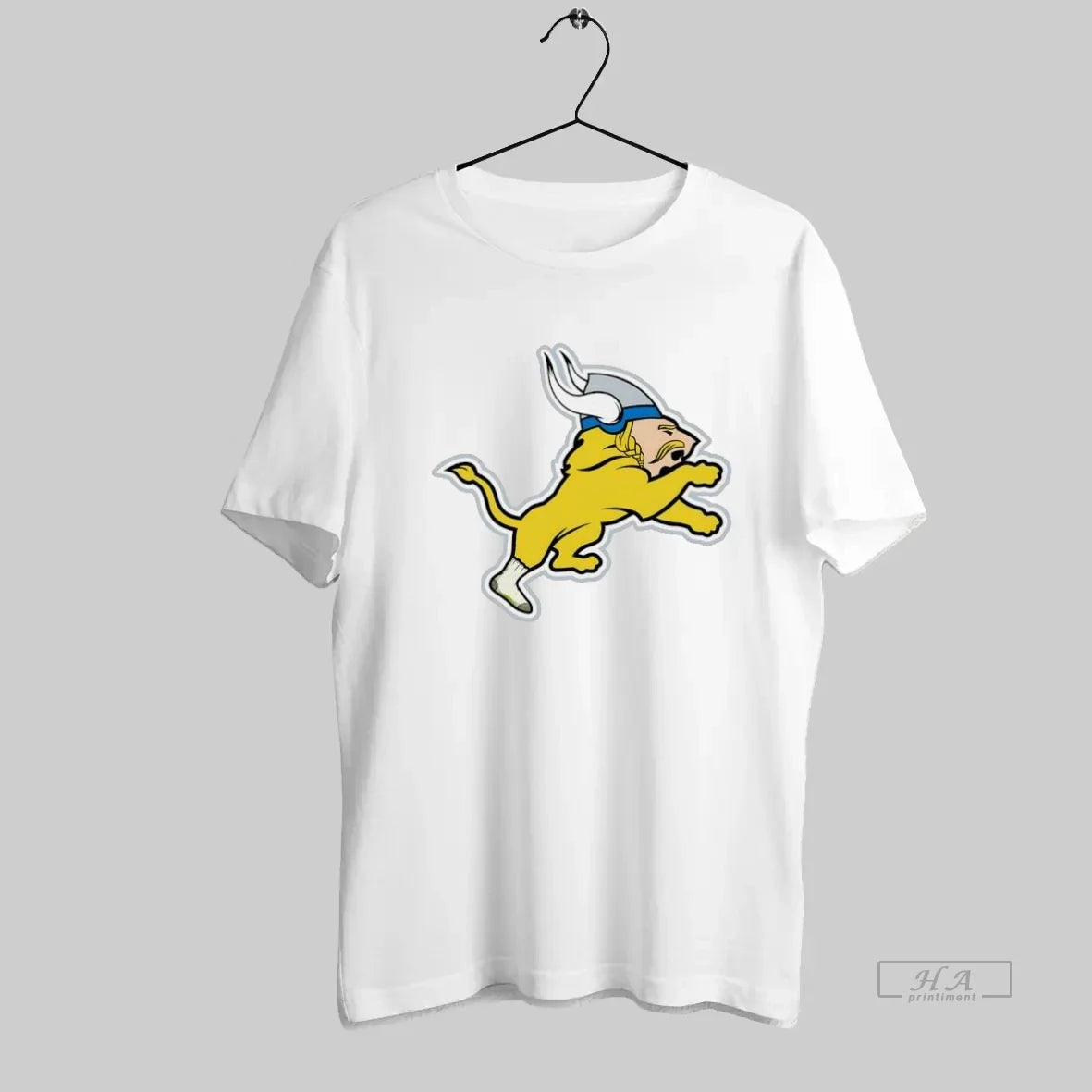 Official Detroit Lions X Minnesota Vikings Logo Combination Funny Graphic
