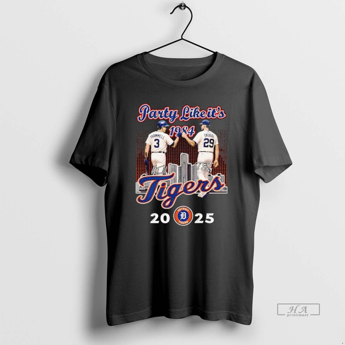 Official Detroit Tigers Trammell And Skubal 2025 Party Like Its 1984