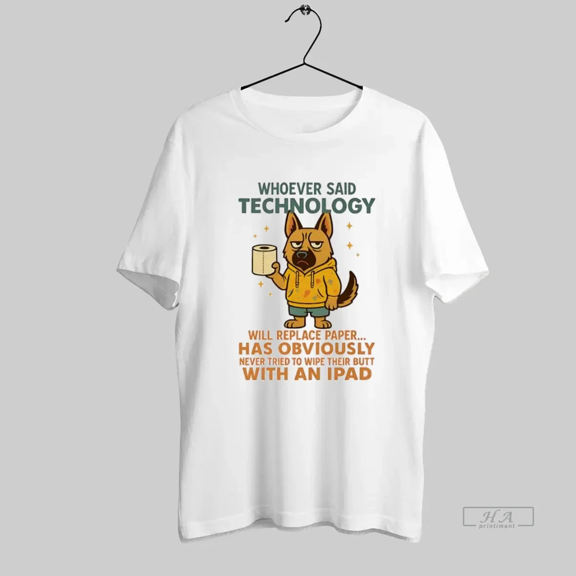 Official German Shepherd Dog Whoever Said Technology Will Replace Paper