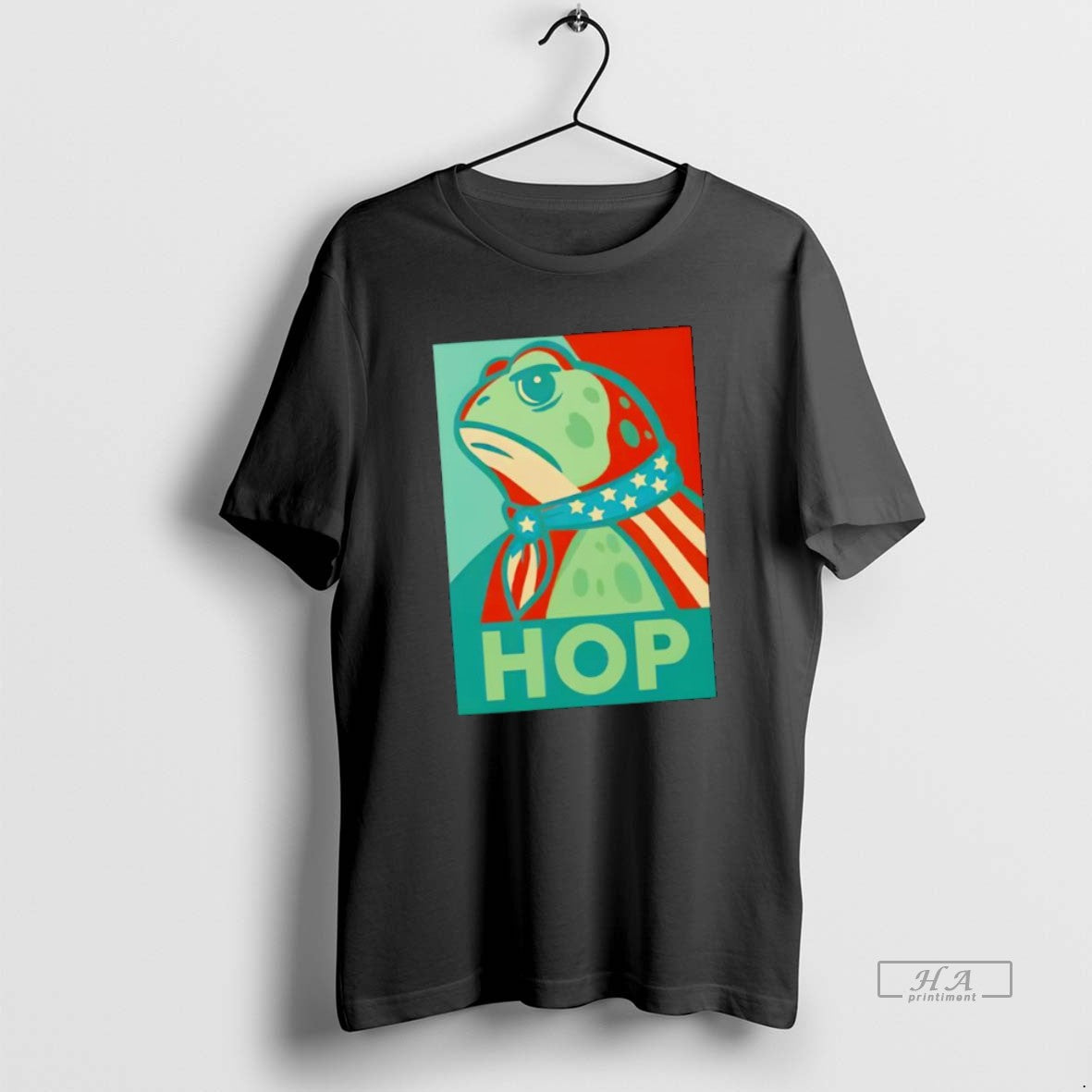 Official Hop Portland Frog Wearing American Flag