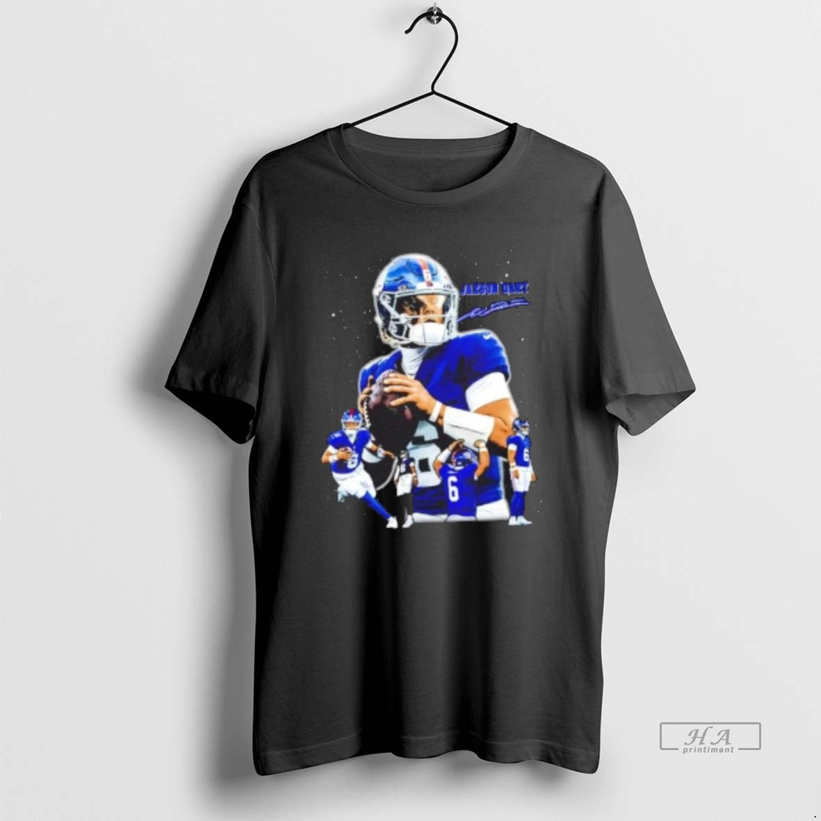 Official Jaxson Dart Aura New York Giants Football Signature