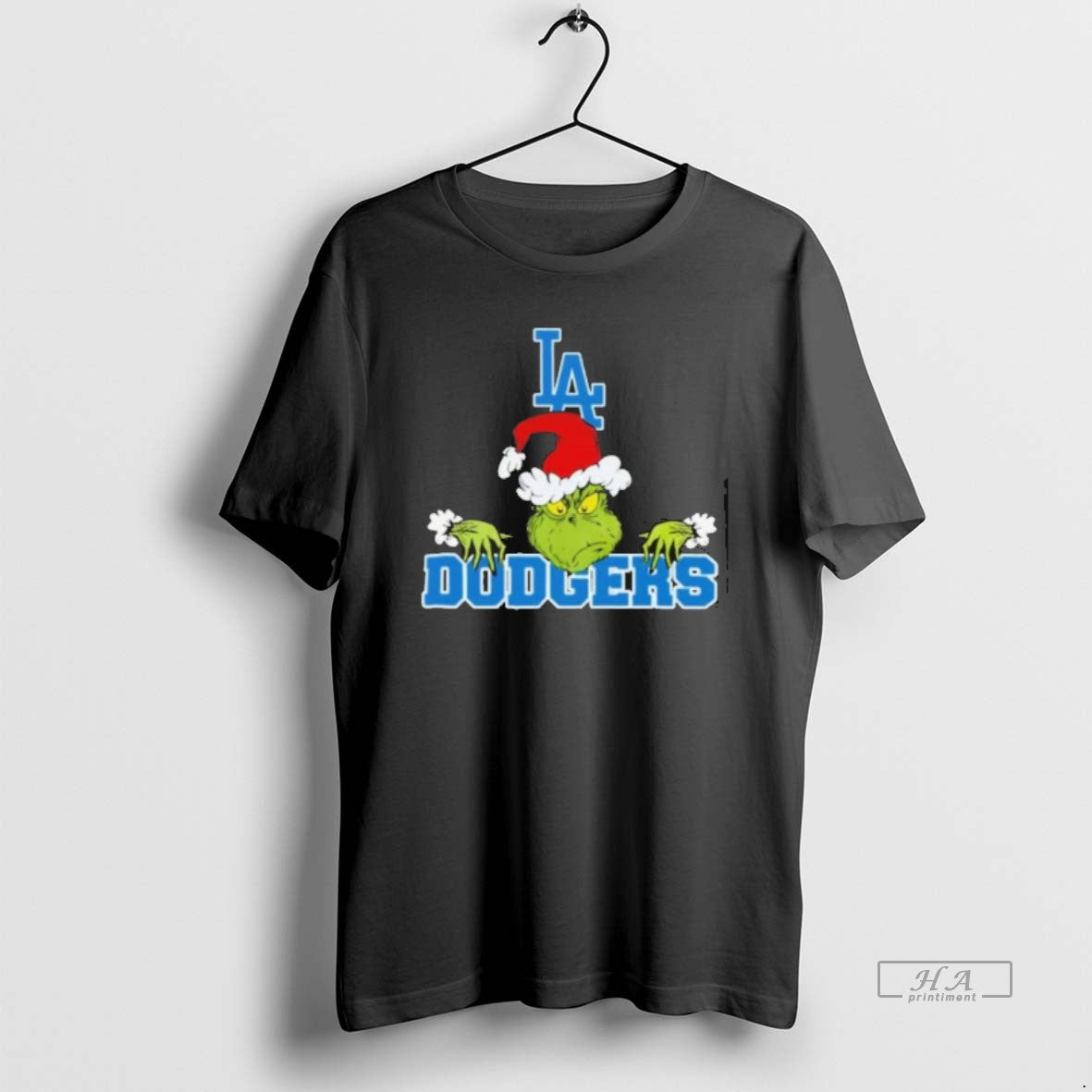 Official Los Angeles Dodgers Logo Baseball Grinch Christmas 2025 T Men